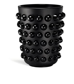 Vase mossi xxl en cristal noir noir - Lalique