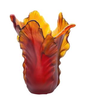 Vase magnum ambre foncé - Daum