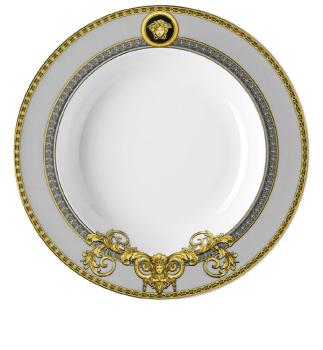 6 x assiette creuse en porcelaine - versace