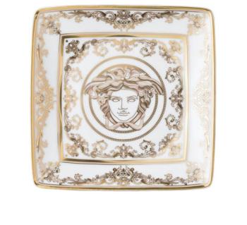 6 x coupelle carrée plate en porcelaine - versace