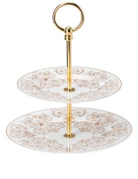 Etagère 2 pieces petite en porcelaine - versace