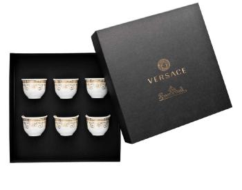 Set de 6 gobelets à café petit sans anse en porcelaine - versace