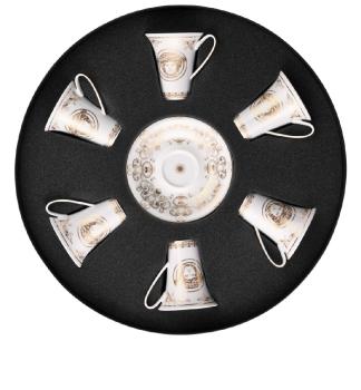 Set de 6 tasse et soucoupe espresso en materiaux : Porcelaine - versace