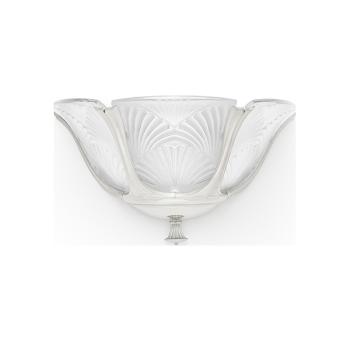 Applique ginkgo moyen modèle incolore et finition nickel brillant et satiné - Lalique