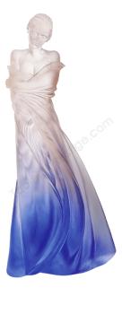 Hiver en soi bleue rose - Daum