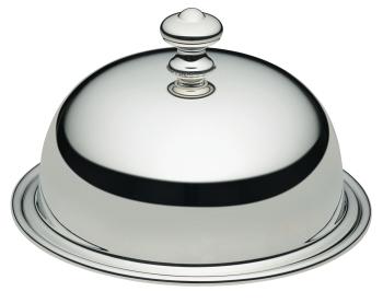 Beurrier bâté avec cloche en métal argenté - Ercuis