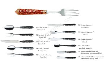 Couteau à poisson en argent massif - Ercuis