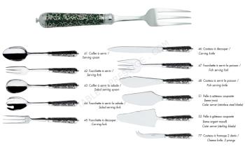 Fourchette à servir en argent massif - Ercuis