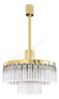 Lustre Orgue 2 rangs moyen mod&egrave;le Dor&eacute; - Lalique