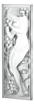 Panneau figurine et raisins miroir - Lalique