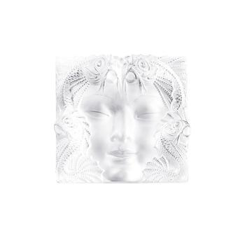 Panneau décoratif masque de femme incolore et serti et grand modèle - Lalique