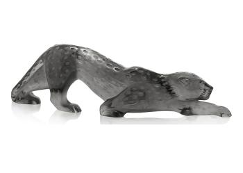 Sculpture panthère zeila grand modèle gris - Lalique