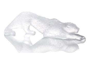 Sculpture panthère zeila grand modèle incolore - Lalique