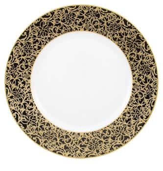 Assiette à  diner noir - Raynaud