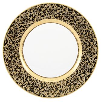 Assiette à  diner noir - Raynaud
