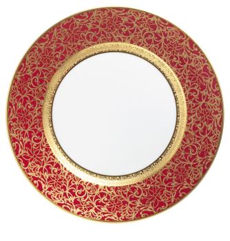 Assiette à  diner rouge - Raynaud