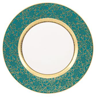 Assiette à  diner turquoise - Raynaud