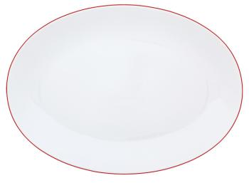 Plat ovale grand modèle rouge vermillon - Raynaud