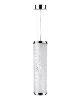Suspension coutard en cristal incolore, finition chrome - Lalique