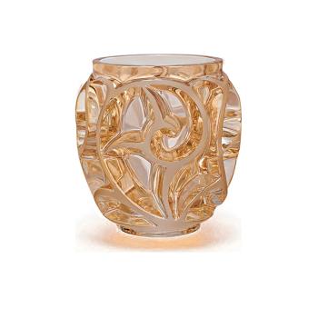 Vase tourbillons petit modèle lustré or - Lalique