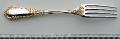 Cheese knife,2 prongs in sterling silver gilt (vermeil) - Ercuis
