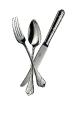 Dinner fork in silver plated - Ercuis