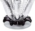 Cactus table round - Single table without top Clear and black - Lalique