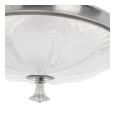 Ginkgo ceiling lamp in clear crystal, shiny and brushed nickel finish, small size - Lalique