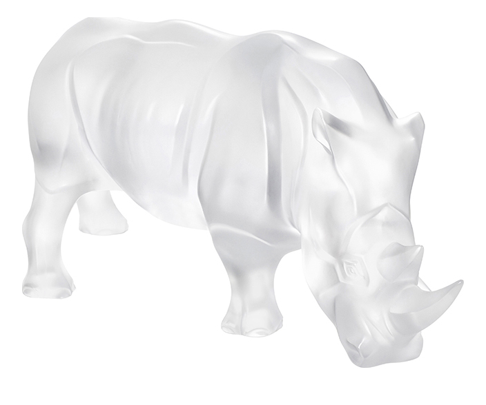 Rhinoceros sculpture clear - Lalique
