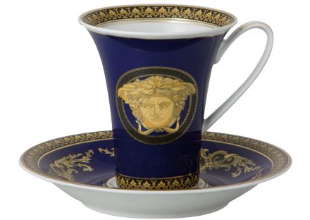 Verrijken Voorkomen Kosten MEDUSA BLUE VERSACE coffee cup 1932540962014740 | Versace medusa blue  Porcelain Cup