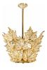 Lustre champs-élysées en cristal lustré or, finition doré (3 rangs) - Lalique