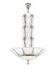 Ginkgo chandelier in clear crystal, shiny nickel finish - Lalique