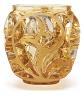 Tourbillons small vase in amber crystal, small size - Lalique