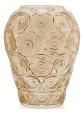 Vase anémones en cristal lustré or - Lalique