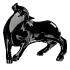 Sculpture taureau vuelta noir - cire perdue - Lalique